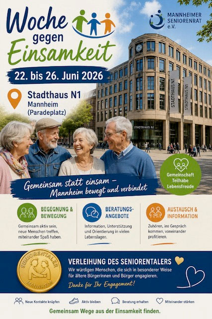 Woche gegen Einsamkeit 22. bis 26. Juni 2026